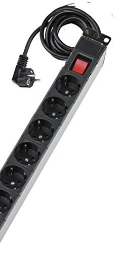 Simon F2106/14 – Electroblock 19 Inch 6 French Bases with Cable - Image 1