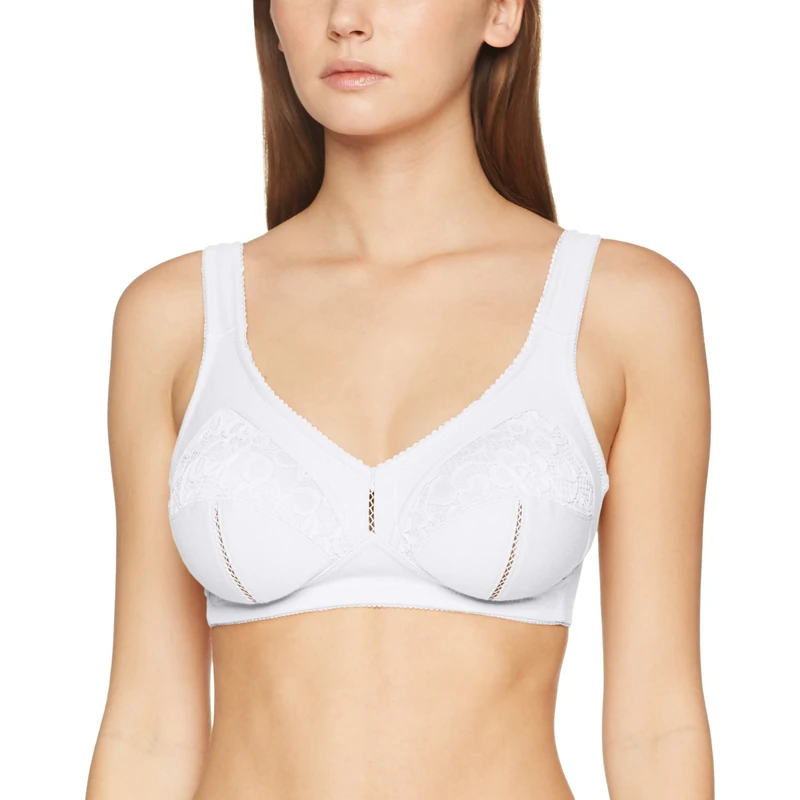 Susa Women's Entlastungs-BH Topsy Plus 7395 Non-Wired Bra, White (White 003), 100D - Image 1