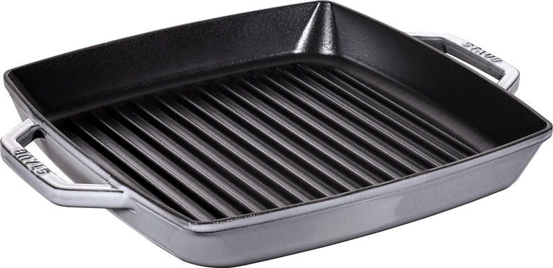 STAUB Square Grill Pan, 33 cm, Graphite Grey
