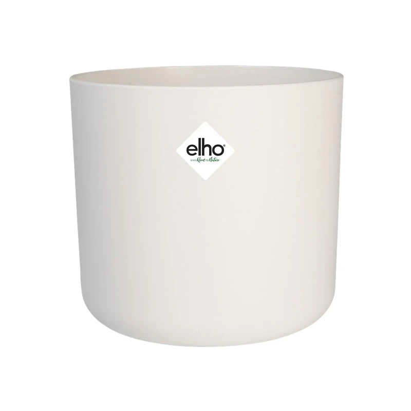 elho B.for Soft Round 22 - Indoor Plant Pot - 100% Recycled Plastic - Ø 22.3 x H 20.4 cm - White/White