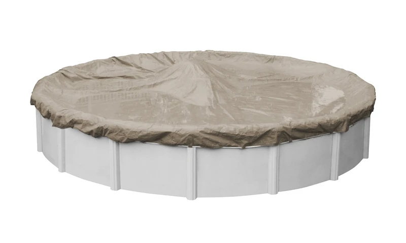 Pool Mate 5715-4 Sandstone Round Winter Pool Cover, 15-ft. Pool
