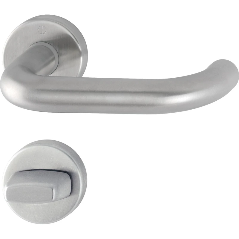 Hoppe Paris Door Handle Set with Rosette WC, Stainless Steel Matt, 3286403