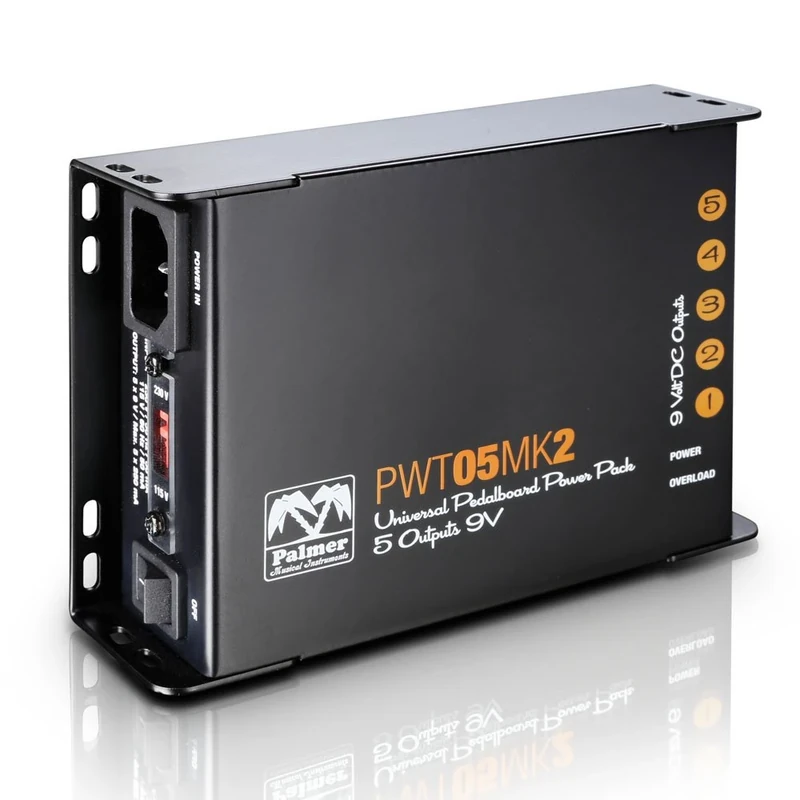 Palmer PWT 05 MK 2 - Universal 9V Pedalboard Power Supply 5 Outputs