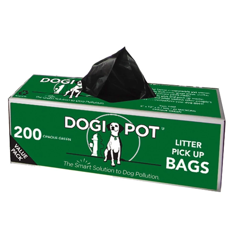 DOGIPOT 1402-20 20 Roll Case, Litter Pick up Bag Rolls, 200 Bags per Roll (4000 Bags)