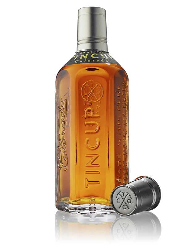 Tin Cup American Whiskey, 70cl plus Drinking Tin Cup - Image 1