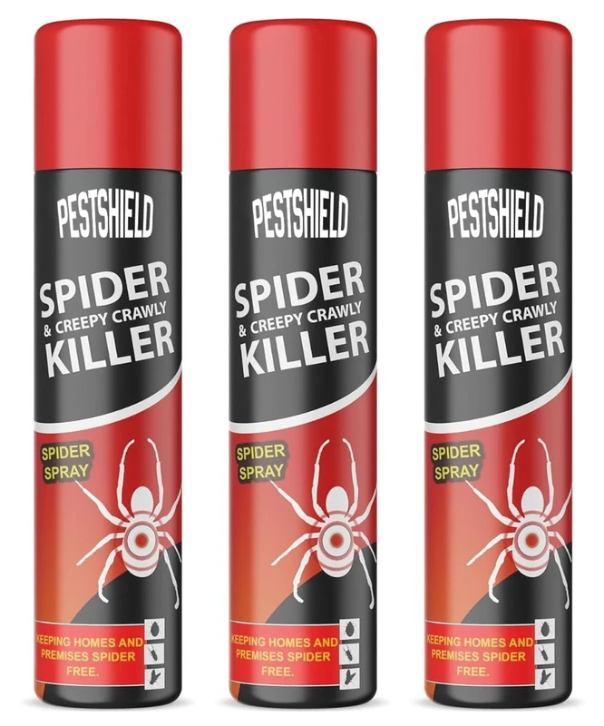 Pestshield 3 x Spider & Creepy Crawly Insect Killer Spider Spray No More Spiders 200ml New