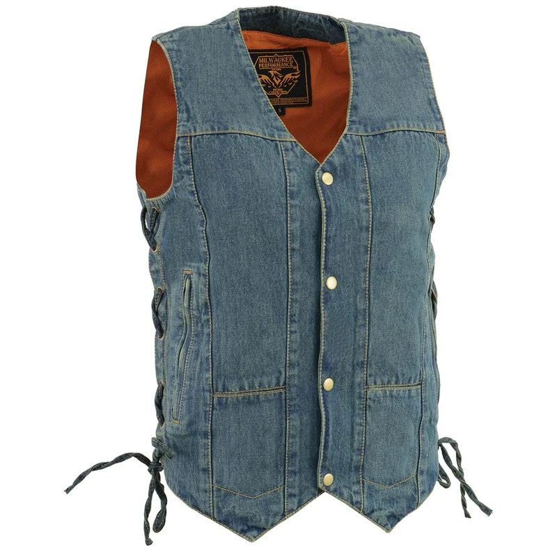 Milwaukee Performance Men's 10 Pocket Denim Lace Vest