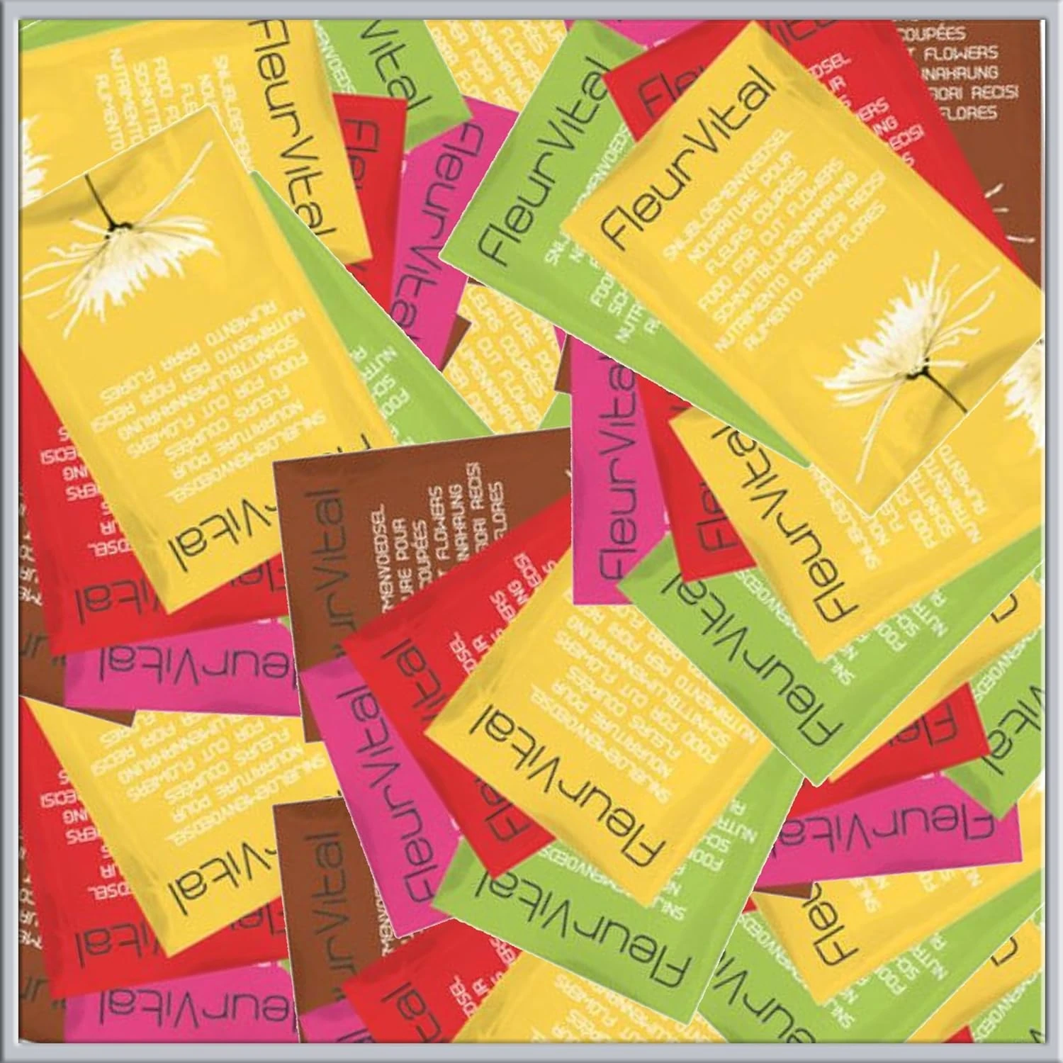 Sachets of fleur vital plant food for cut flowers (50-250) (200 Sachets)