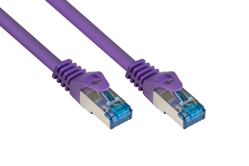 Good Connections Cat.6A Ethernet LAN Patch Cable with Latch Protection RNS, S/FTP, PiMF, Halogen-Free, 500 MHz, OFC, 10-Gigabit Compatible (10/100/1000/10000-Base-T Ethernet Networks) - e.g. for Patch