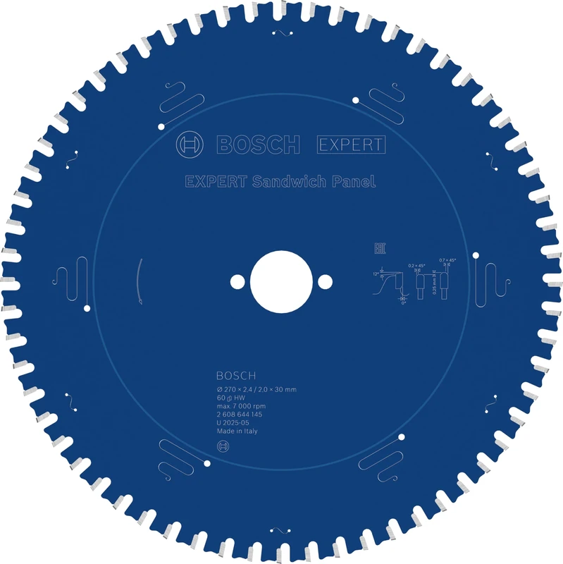Bosch 1x EXPERT Sandwich Panel Corded Circular Saw Blade for Handheld Circular Saw (for Metal sandwich, Ø mm, Professional Accessory Hand-Held Corded Circular Saws, Plunge Saw)