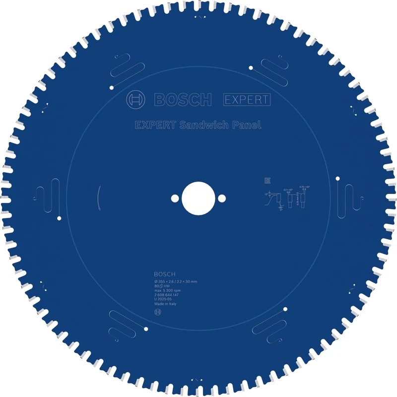 Bosch 1x EXPERT Sandwich Panel Corded Circular Saw Blade for Handheld Circular Saw (for Metal sandwich, Ø mm, Professional Accessory Hand-Held Corded Circular Saws, Plunge Saw)