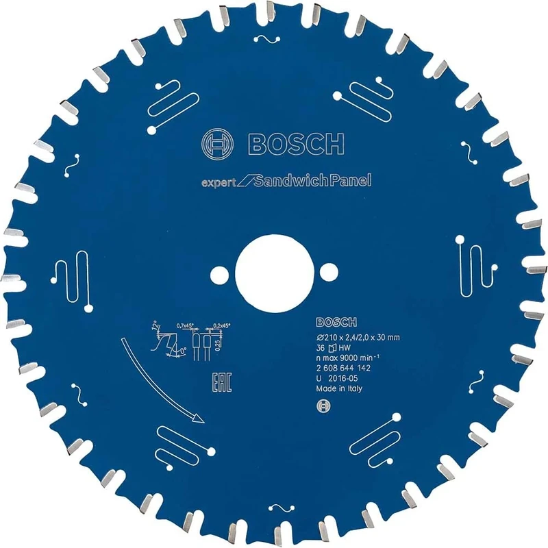 Bosch Accessories Circular Saw Blade Expert for Sandwich Panel 210 mm 2.4/2.0x 30 mm, 36 Teeth, Circular Saw Accessories)