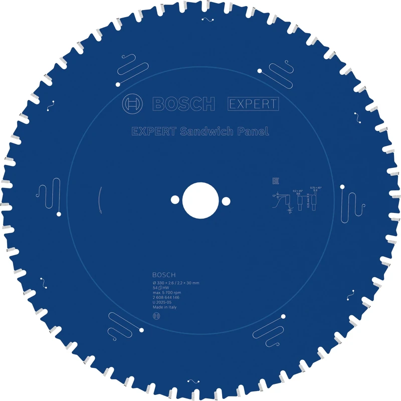 Bosch 1x EXPERT Sandwich Panel Corded Circular Saw Blade for Handheld Circular Saw (for Metal sandwich, Ø mm, Professional Accessory Hand-Held Corded Circular Saws, Plunge Saw)