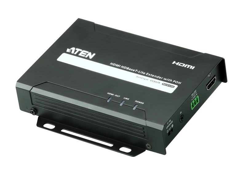 ATEN VE802R HDBaseT Lite Receiver Over Single Cat 5 - Black