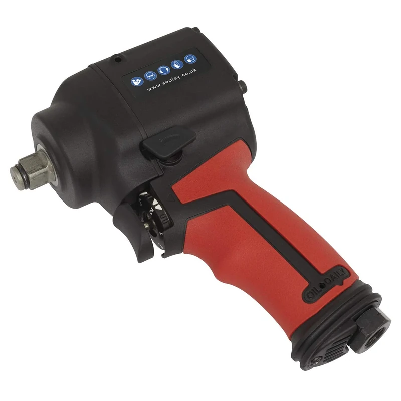 Sealey Sa6002S Air Impact Wrench 1/2In Sq Drive Stubby Twin Hammer