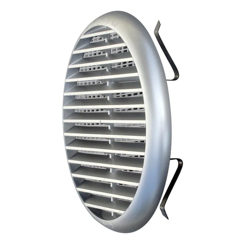 The tur125cr Ventilation Grill Ventilation Plastic with Springs, Satin Chrome, Diameter 155 mm