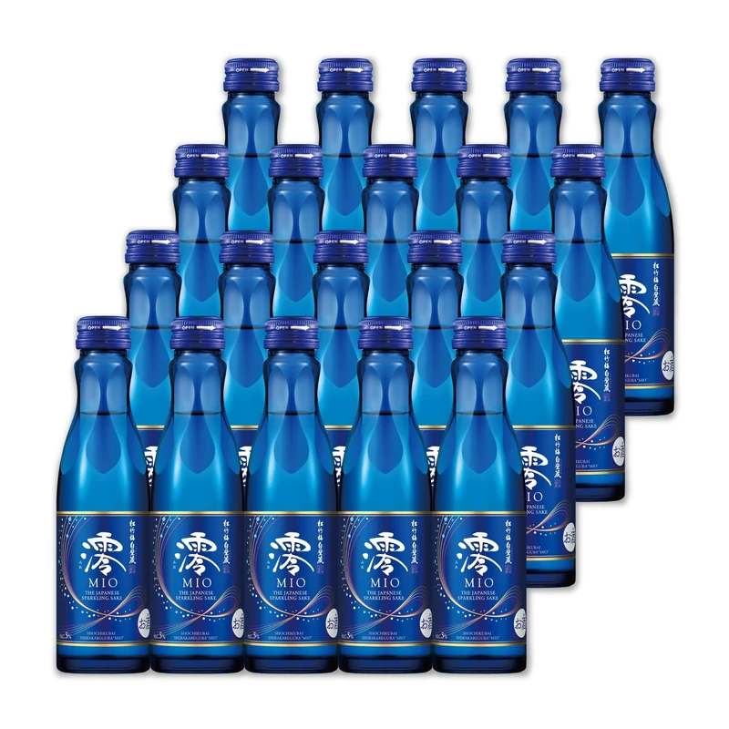 Shirakabegura MIO Sparkling Sake 150ml 5% (Pack of 20) | Light & Fruity Japanese Sparkling Sake