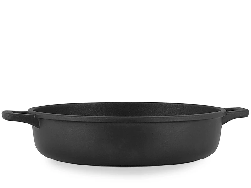 Home Granchef Saucepan, Non-stick Coating with 2 Handles, Round, Die-cast Aluminum, Black, 40 cm