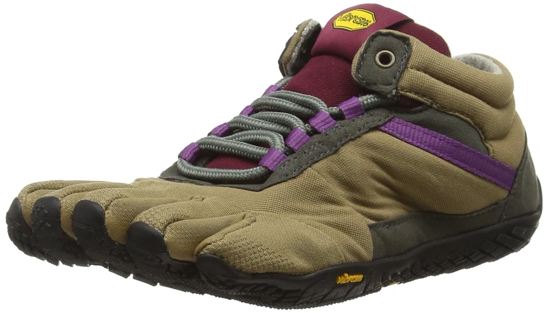 Vibram FiveFingers Women's Trek Ascent Insulated Multisport Outdoor Shoes, Multicolored (Khaki/Grape), 4 UK