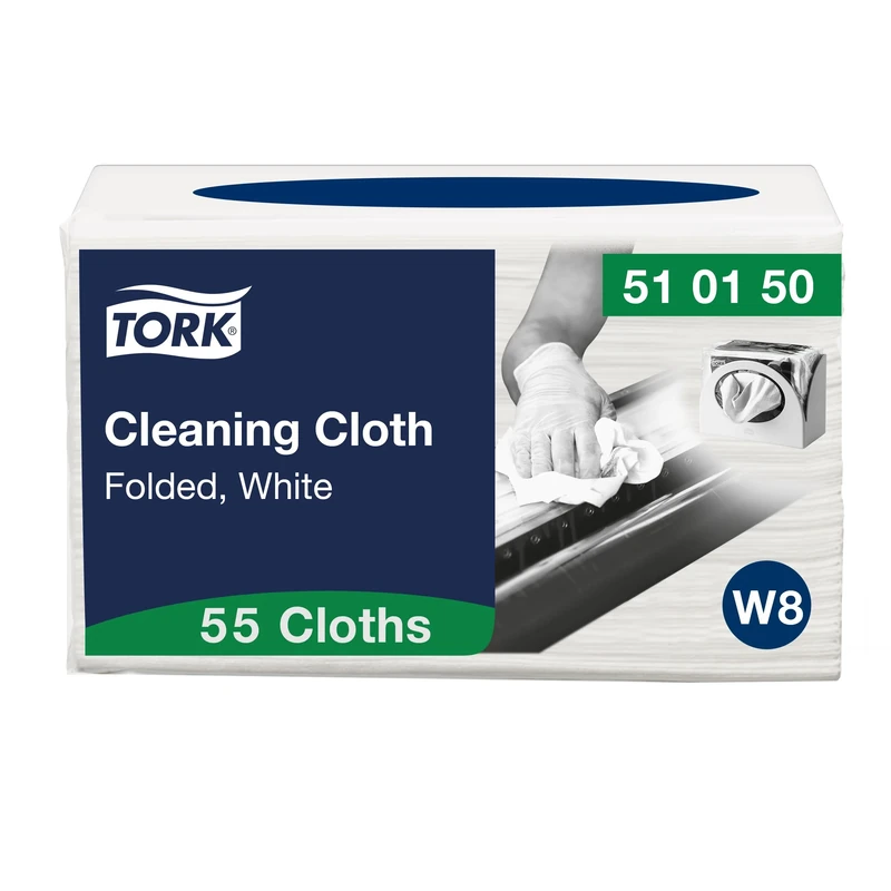 Tork D8237 Multipurpose Cloth, 320mm x 385mm, White, Pack of 8