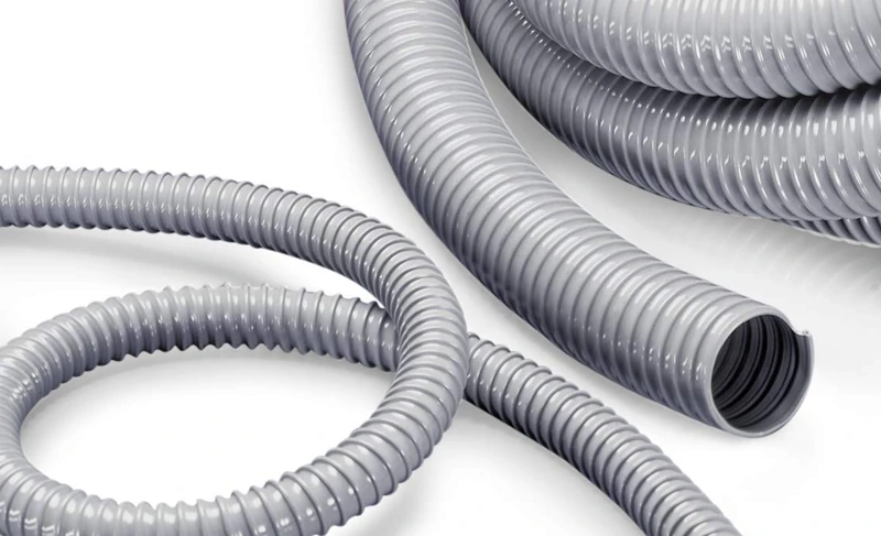 NORRES 34500320000-0000001000 AIRDUC PVC 345 Hose, Grey, 10m