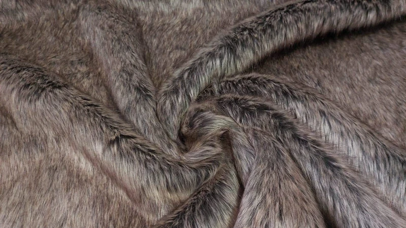 CRS Fur Fabrics Fabric, Faux Fur, Grey, 1Mtr-150cm x 100cm