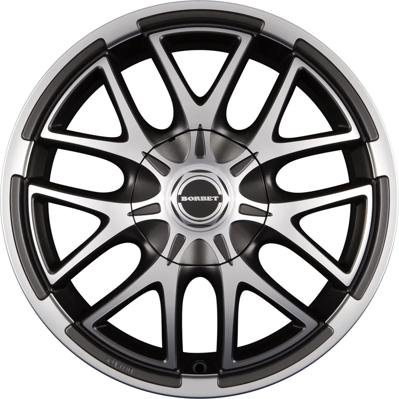 Borbet x A 8.5 x 19 ET 40 Bolt Circle 5 x 114.3 Hub Centering 66.1 x A 85940114.3566.1MAPM, Mistral Anthracite Polished Matt
