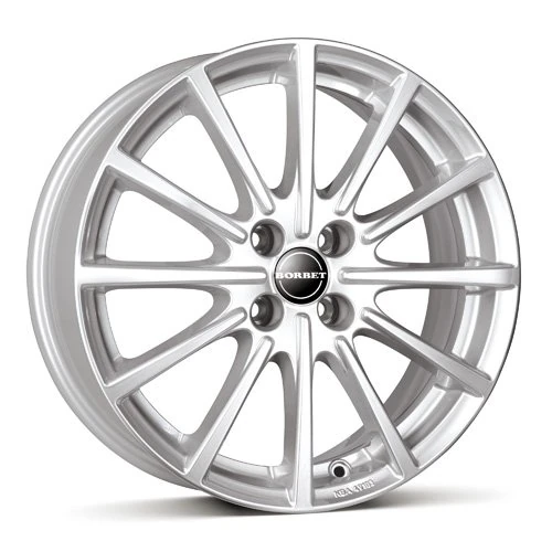 Borbet BL4 Alloy Wheel 7 x 16 ET 35 Bolt Circle 4 x 98 Hub Centering 64 BL4 70635098464.0BS, Brilliant Silver