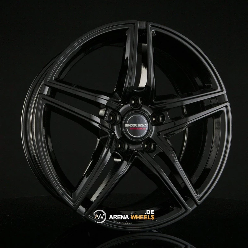 Borbet x RT 8.5 x 19 ET 30 Bolt Circle 5 x 120 Hub Centering 72.5 x RT 85930120572.5BG, Black Glossy