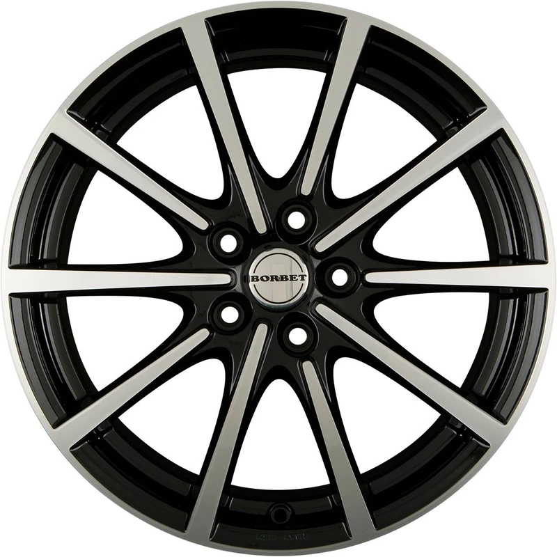 Borbet BL5 7 x 16 ET 40 Bolt Circle 5 x 114.3 Hub Centering 72.5 BL5 70640114.3572.5BS, Brilliant Silver