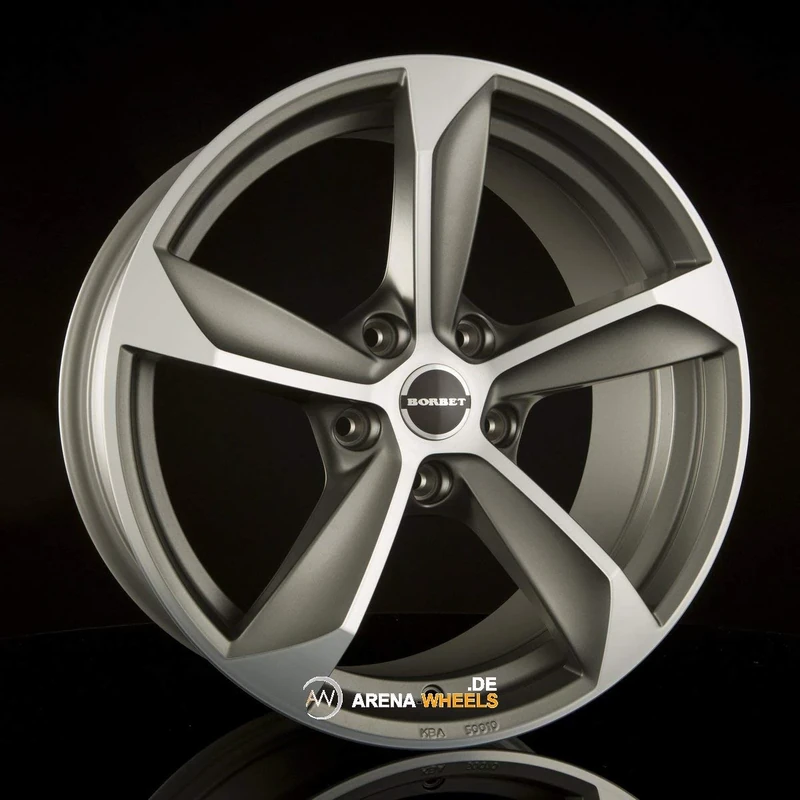 Borbet S 8 x 17 ET 40 Bolt Circle 5 x 114.3 Hub Centering 72.5 S 80740114.3572.5GPM/T, Graphite Polished Matt