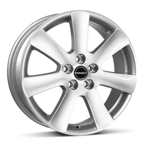 Borbet CA 7 x 16 ET 38 Bolt Circle 5 x 100 Hub Centering 57.1 CA 70638100557.1KS/T, Crystal Silver