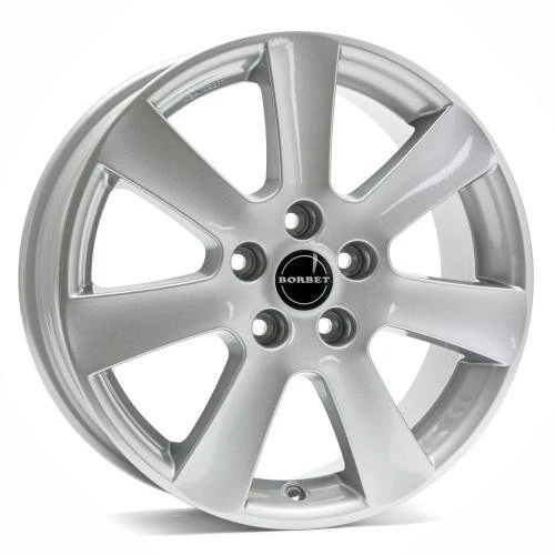 Borbet CA 7 x 16 ET 38 Bolt Circle 5 x 105 Hub Centering 56.62 CA 70638105556.62KS, Crystal Silver