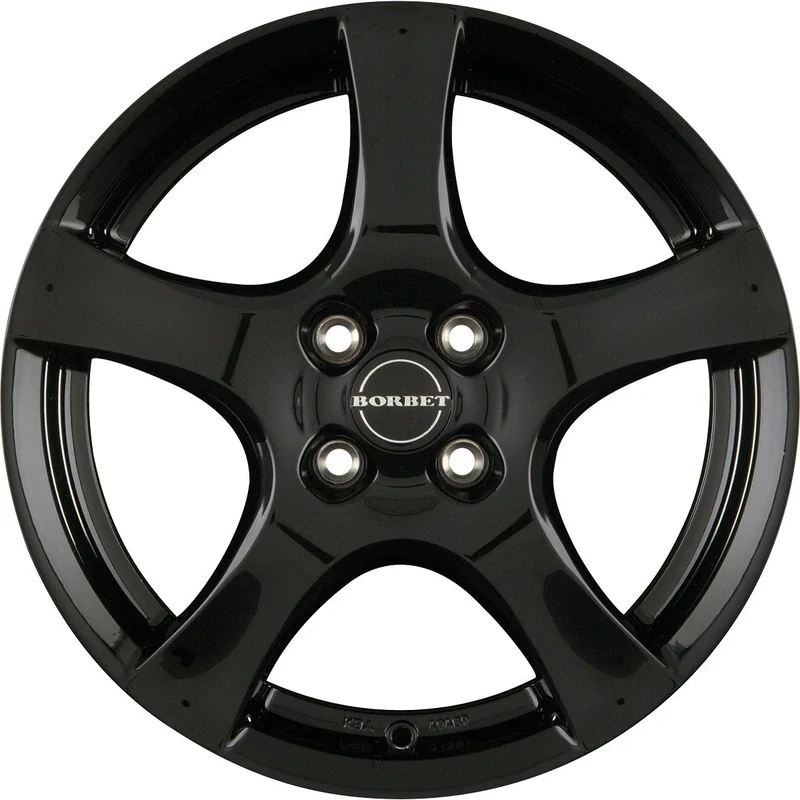 Borbet F 8 x 18 ET 40 Bolt Circle 5 x 115 Hub Centering 70.27 F 80840115570.27BG, Black Glossy