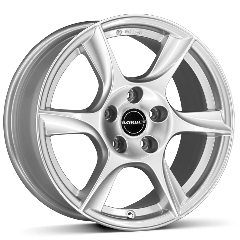 BORBET – Alloy Wheels, Width: 7.0, Diameter: 17 Hole Circle: 112, Color: Silver Glitter