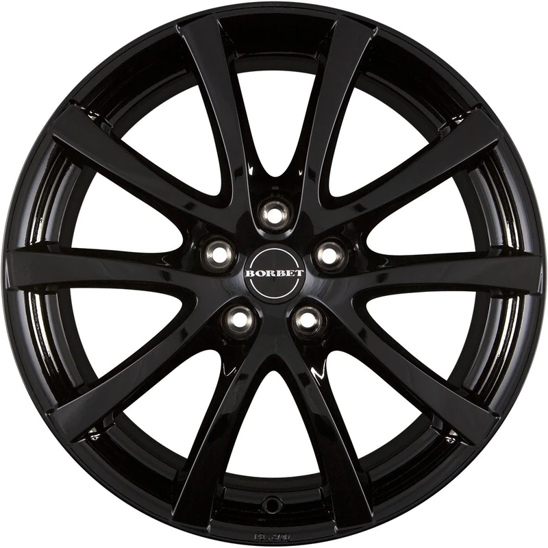 Borbet LV5 7 x 16 ET 40 Bolt Circle 5 x 110 Hub Centering 72.5 LV5 70640110572.5BG, Black Glossy
