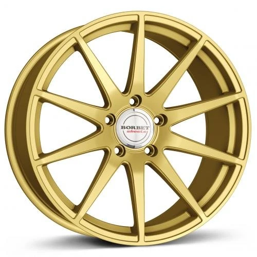 Borbet GT x 8.5 x 19 ET 45 Bolt Circle 5 x 112 Hub Centering 72.5 GT x 85945112572.5GOM, Gold Matt