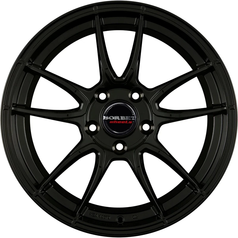 Borbet MC 8.5 x 19 ET 52 Bolt Circle 5 x 130 Hub Centering 71.6 MC 85952130571.6BG, Black Glossy