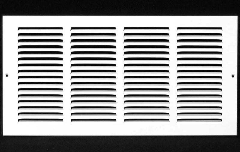 16"w X 12"h Steel Return Air Grilles - Sidewall and Cieling - HVAC Duct Cover - White [Outer Dimensions: 17.75"w X 13.75"h]