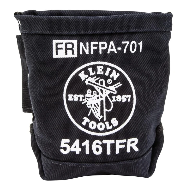 Klein Tools 5416TFR Flame Resistant Canvas Tool Bag - 5 x 10 x 9-Inch - Image 1