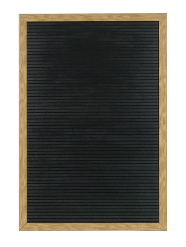 Bi-Office Black Oak Grooved Notice Board 600mm x 900mm