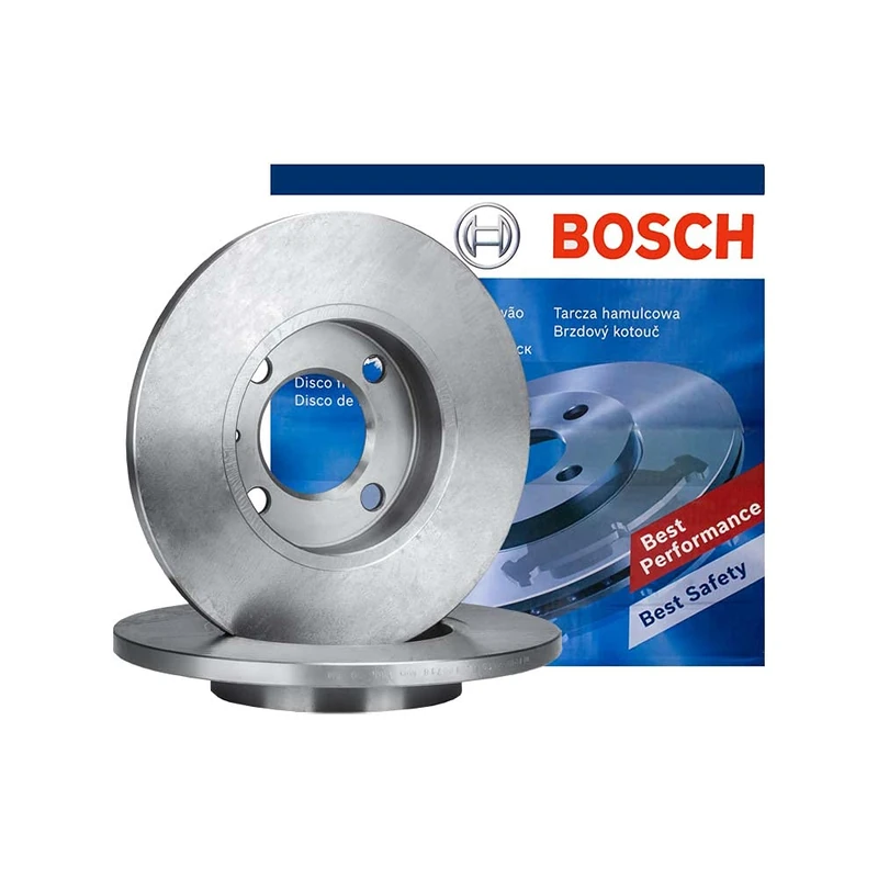 Bosch BD2128 Brake Disc Set - 276 mm Solid Discs - Rear Axle - ECE-R90 Certified - Reliable Braking, Stable Performance, Corrosion Protection - 1 Set of 2 Discs
