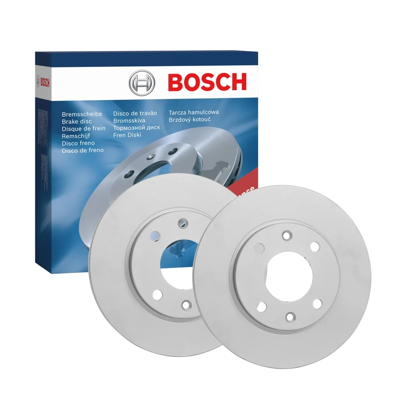 Bosch BD2033 Brake DiscSet - 247.4 mm Vented Coated Discs - FRONT Axle - ECE-R90 Certified - Great Cooling, Advanced Corrosion Protection - 1 Set of 2 Discs