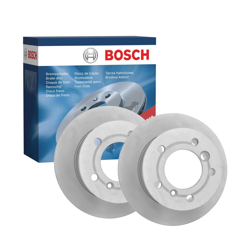 Bosch BD2034 Brake Disc Set - 272 mm Solid High-Carbon Discs - Rear Axle - ECE-R90 Certified - Great Cooling and Advanced Corrosion Protection - 1 Set of 2 Discs
