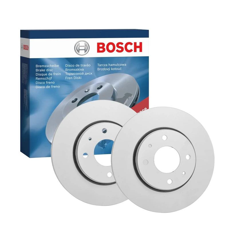 Bosch BD2038 Brake DiscSet - 281.0 mm Vented Coated Discs - FRONT Axle - ECE-R90 Certified - Great Cooling, Advanced Corrosion Protection - 1 Set of 2 Discs