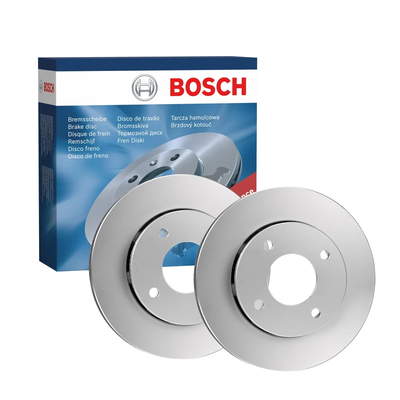 Bosch BD2084 Brake Disc Set - 256 mm Vented Coated Discs - Front Axle - ECE-R90 Certified - Great Cooling, Advanced Corrosion Protection - 1 Set of 2 Discs