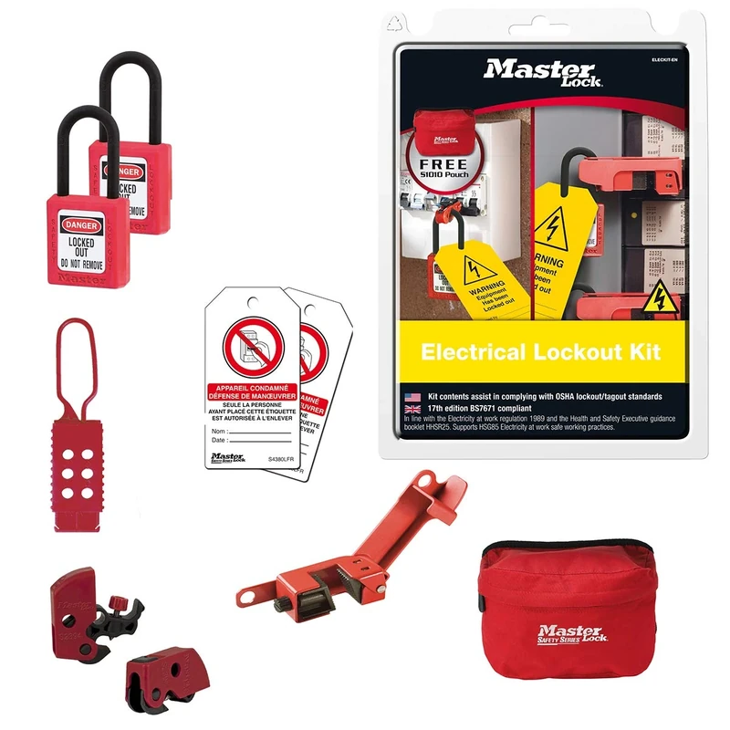Master Lock Electrical Lockout kit - Clamshell kit - English