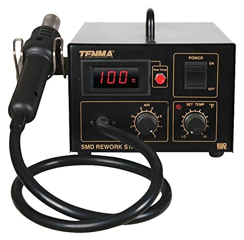 Tenma Digital Hot Air Rework Station – 550W, 500°C Max, ESD Safe – UK Plug – 21-10125 - Image 1