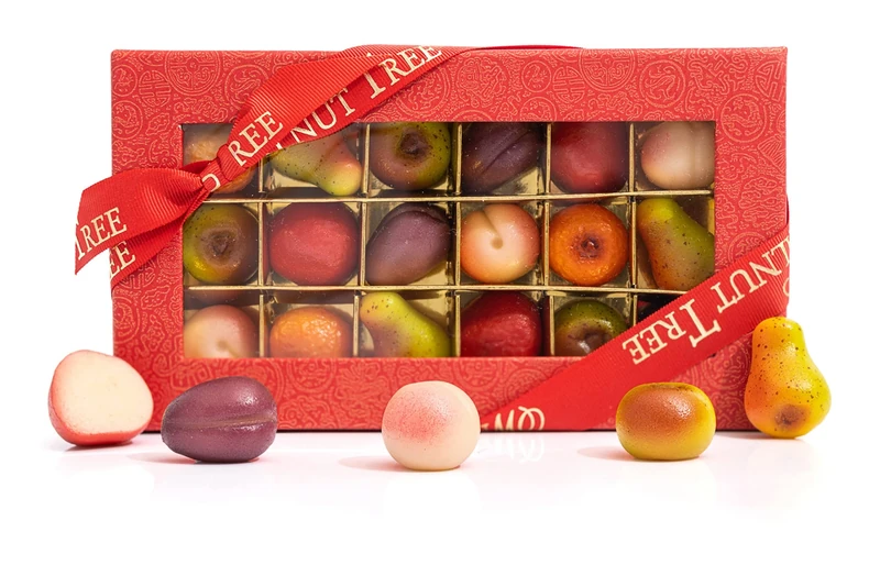 Walnut Tree – Marzipan Fruits Gift Box – Made from Real Almonds – Handpacked in the UK – Great Taste Award Winner – Suitable for Gluten-Free Diets – Luxury Gift Selection, Birthday, Anniversary, 190g