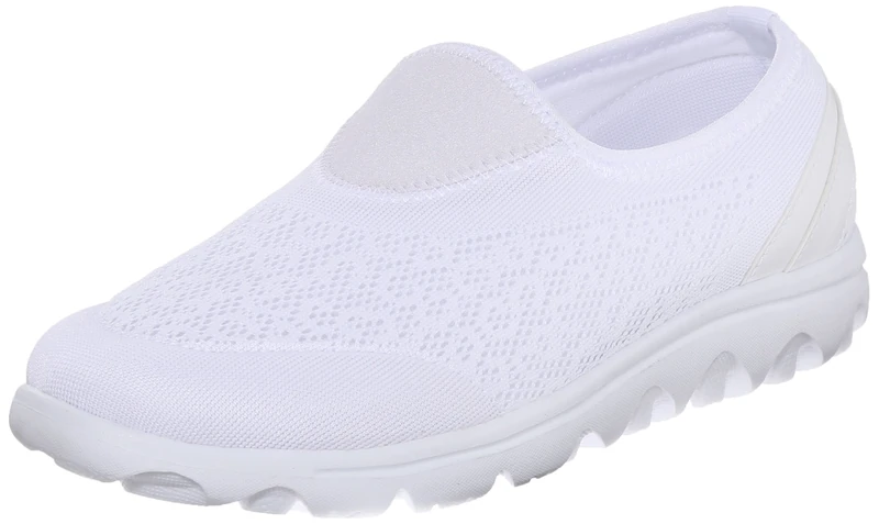 Propét Women's TravelActiv Sneaker, White, 8 UK